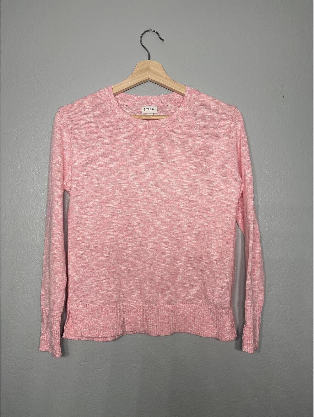 JCrew beach girlcore sweater pink space dye